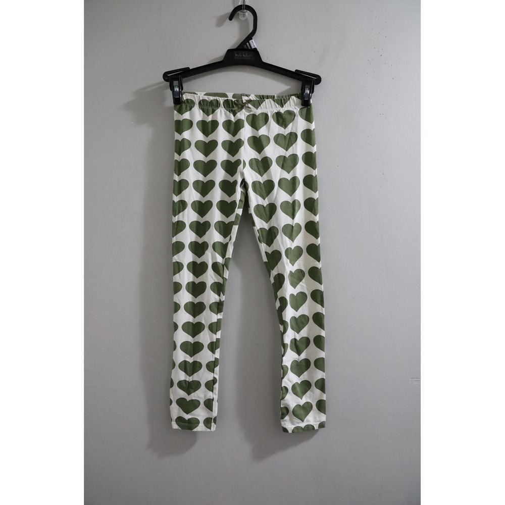 Pink Chicken Girls Green Heart Print Leggings‎ Pants Bottoms Toddler Kids